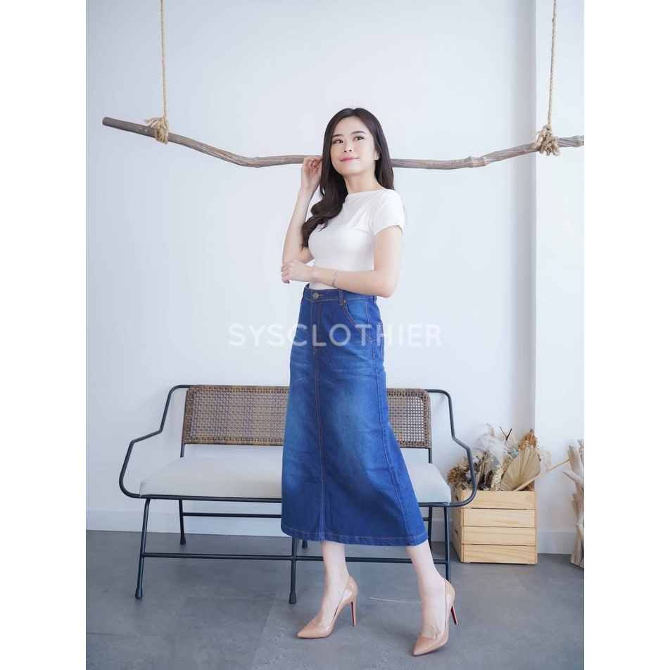 CELANA JEANS WANITA BRITISH SKIRT PREMIUM