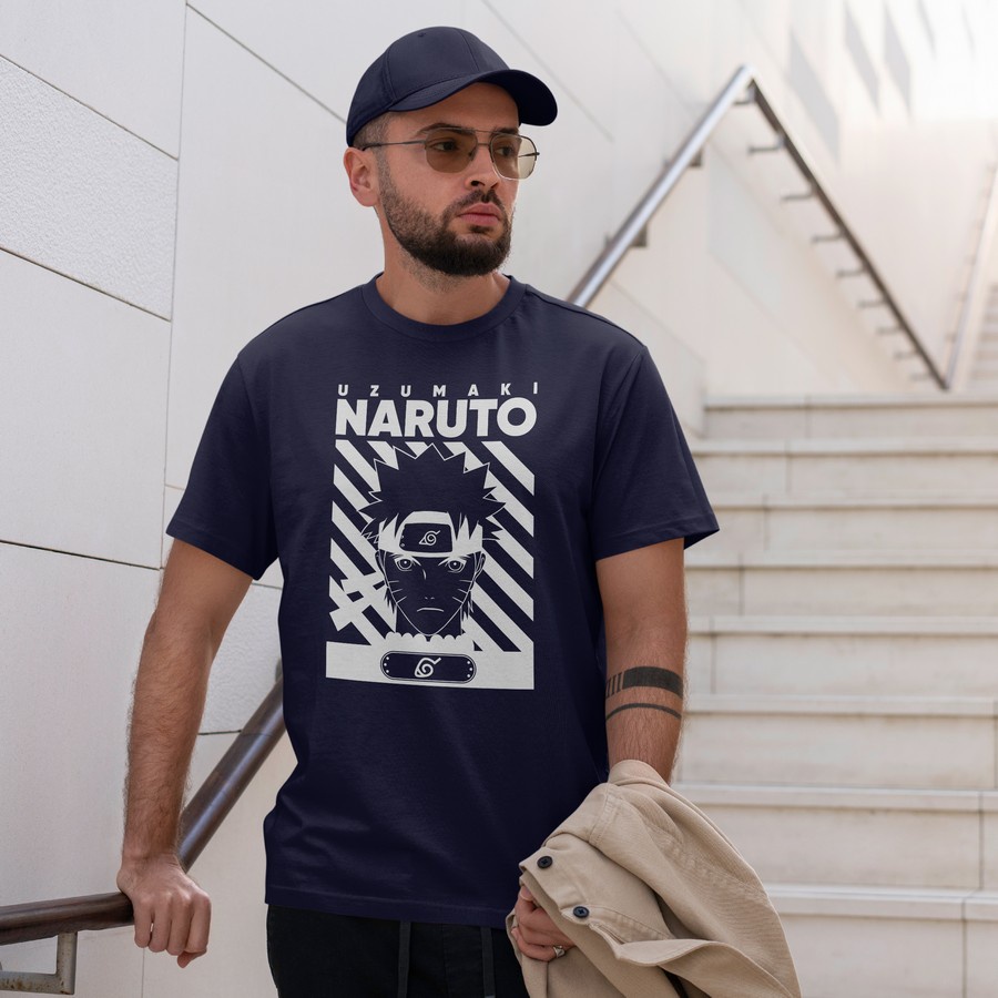 Baju Kaos Sablon Anime Naruto - Uzumaki Naruto