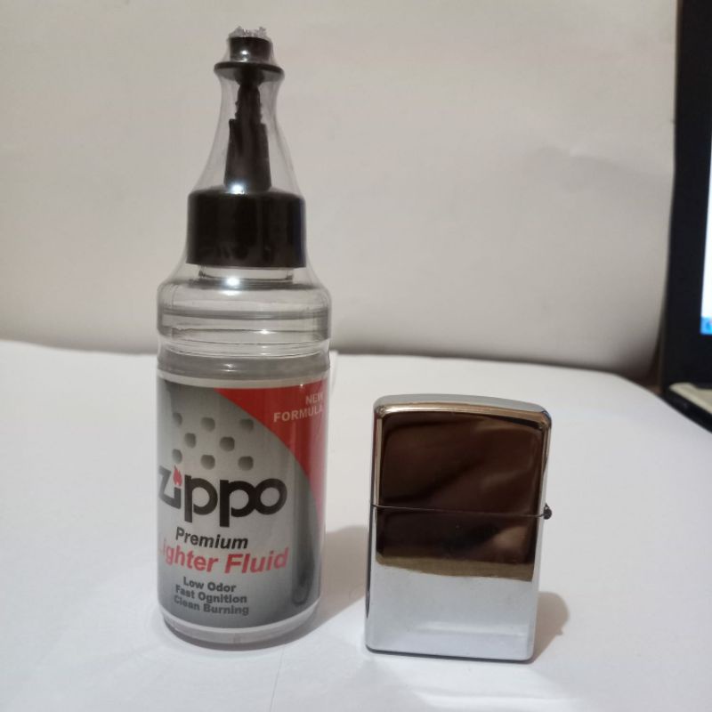 Korek Api Zippo Silver Set Minyak