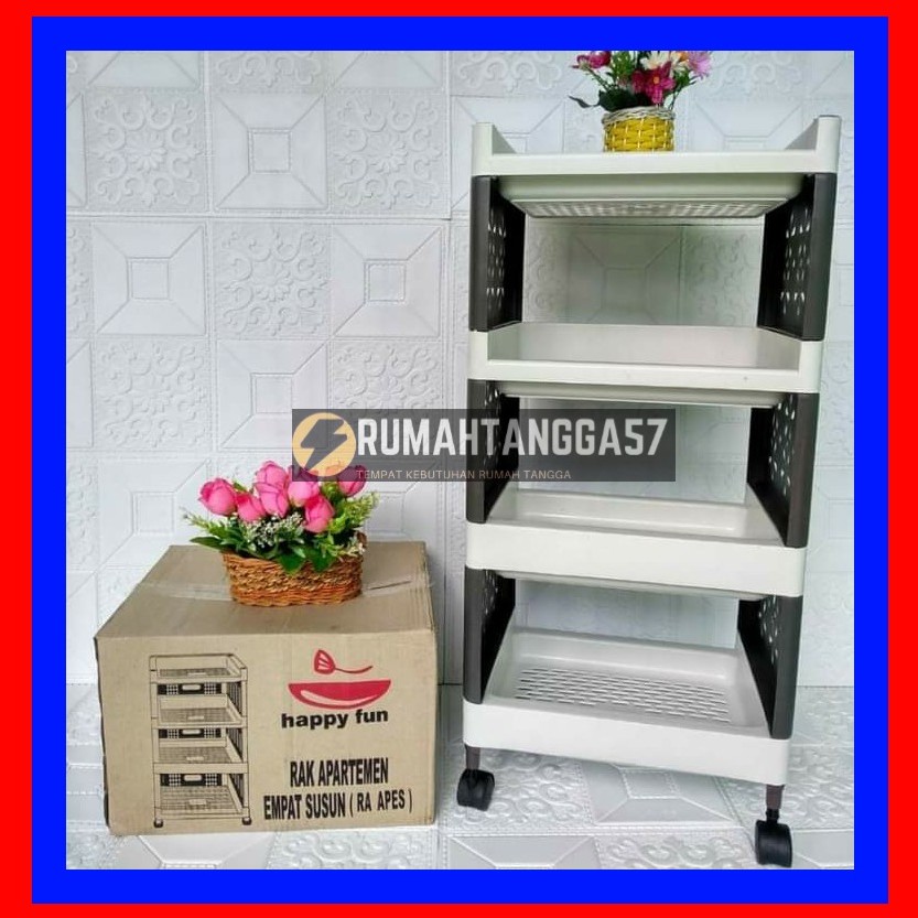 RAK PLASTIK 4 SUSUN ELCO - RAK PLASTIK SUSUN 4 RAK APARTEMEN - RAK APARTEMEN