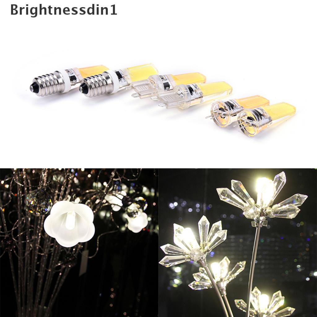 (Brightnessdin1) G4 G9 E14 9w 220v Lampu Bohlam Led Cob Smd Bahan Silikon