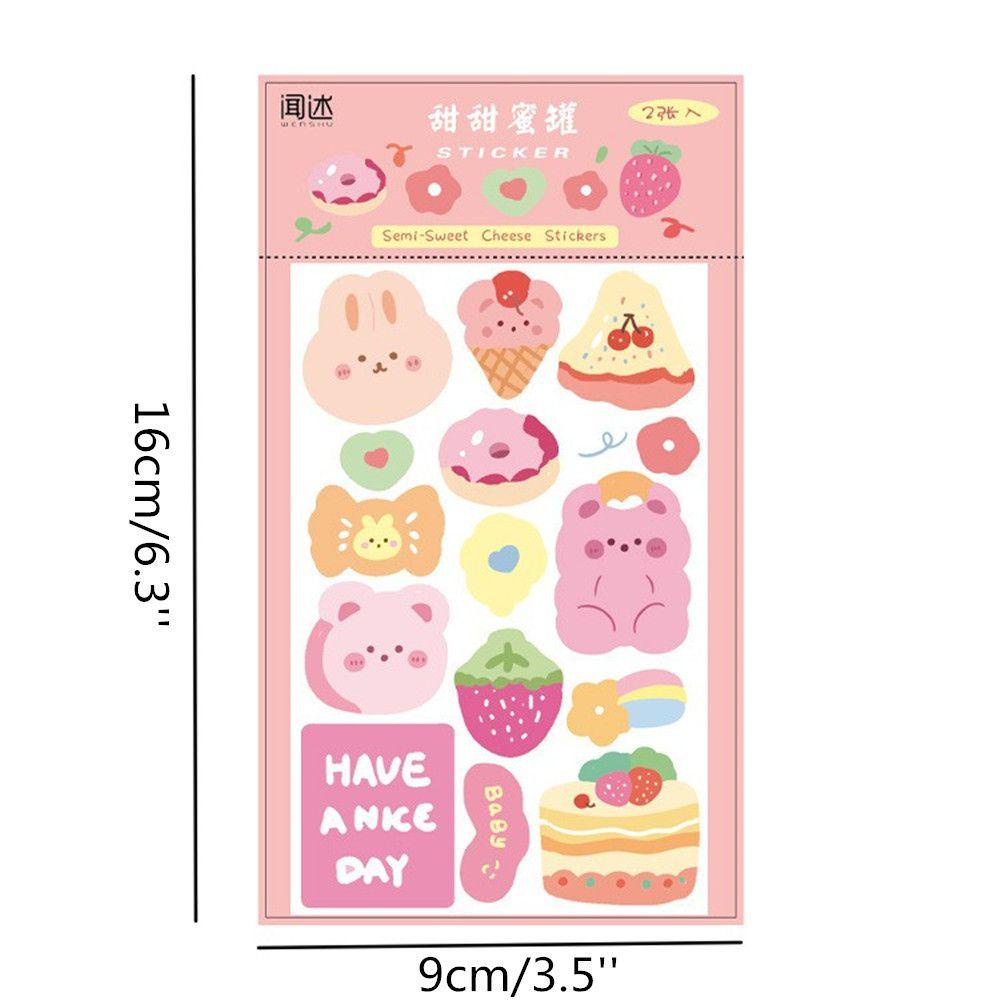 Populer Stationery Sticker Cute Diary Bahan Stiker Hias Kartun