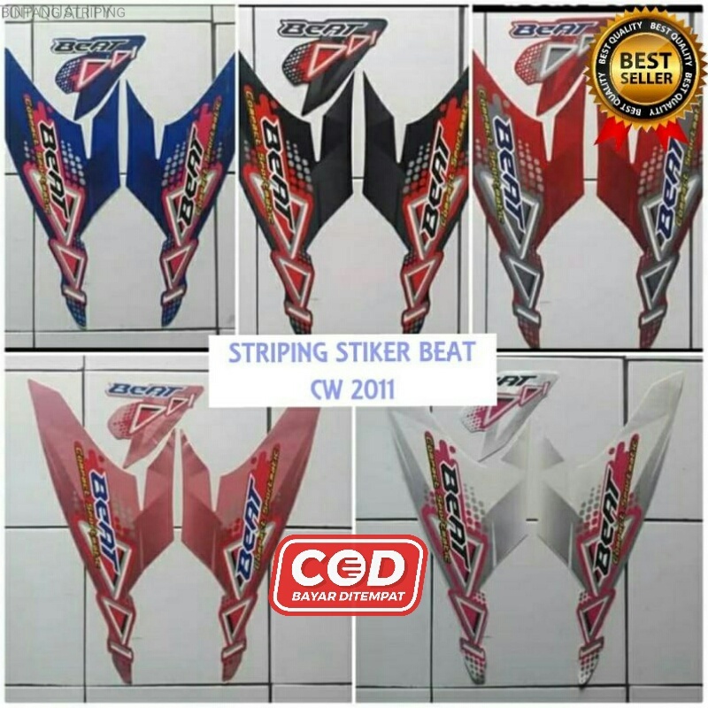 (ORI) Striping Stiker Motor Honda Beat karbu Beat CW 2011 karbu