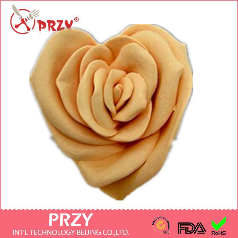 Silicone Mold Heart Shape Rose Flower Fondant Cake Mold flower silicone soap mold silica gel soap