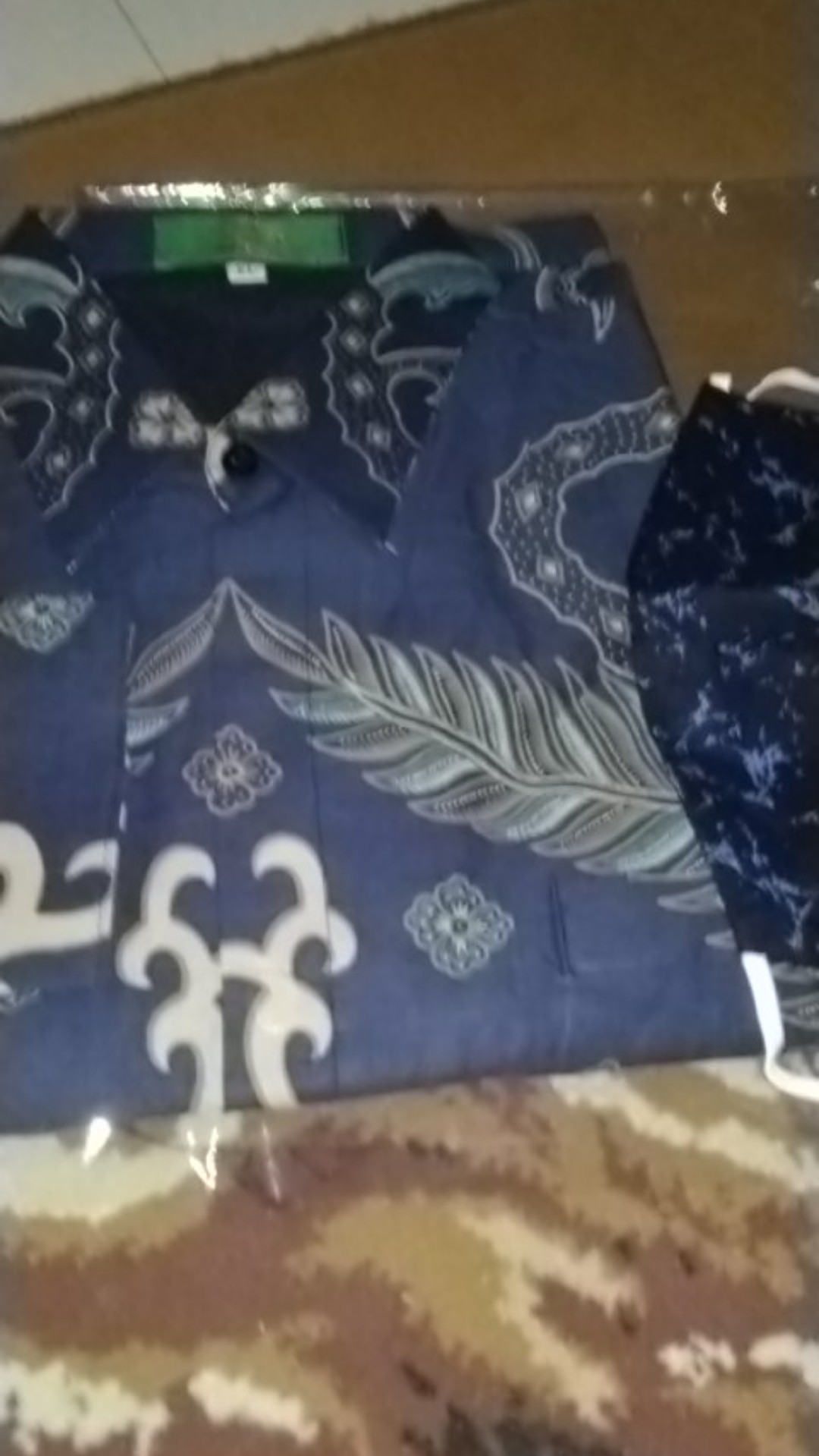 Aswangga Dongker Kemeja Batik Pria Full Furing Bahan Katun Halus Baturaden