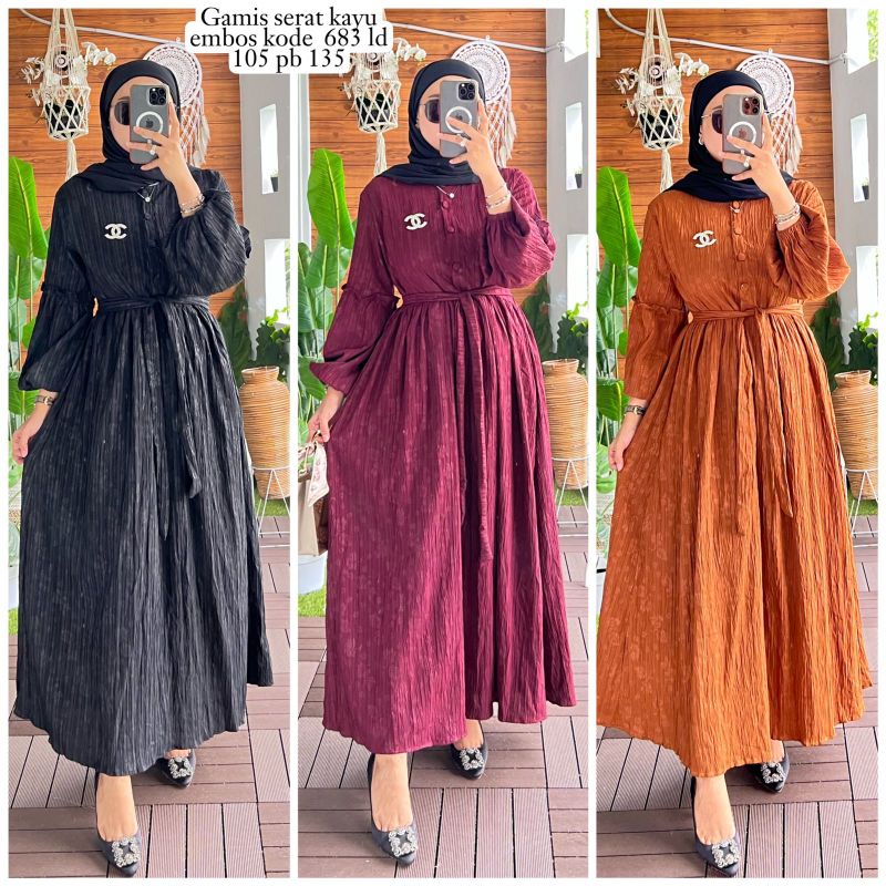 GAMIS SERAT KAYU 683
