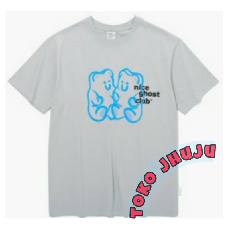 Baju Kaos Kpop engene Jake Style Niice ghost sablon biru muda