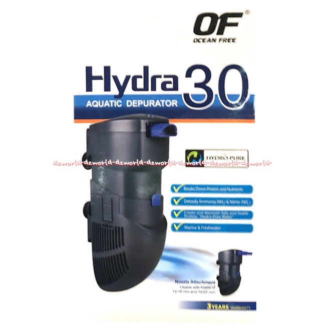 Ocean Free Hydra 30 Aquatic Depurator Alat Penjernih Air Akuarium Oceanfree Alat Filter Aquarium Tidak Berisik