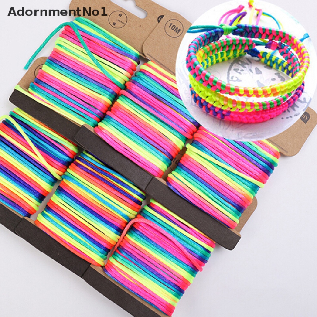 (AdornmentNo1) Tali Kepang Rajut Warna-Warni Panjang 10M Lebar 2.5mm