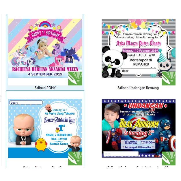 

Undangan Ulang Tahun Anak Postcard Size