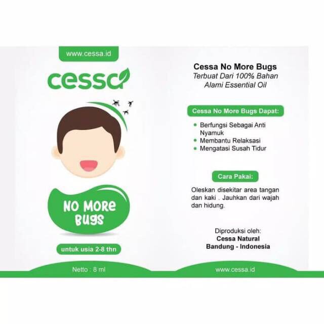 Cessa no more bug 2-8 TAHUN ( menjaga anak dari gigitan nyamuk )