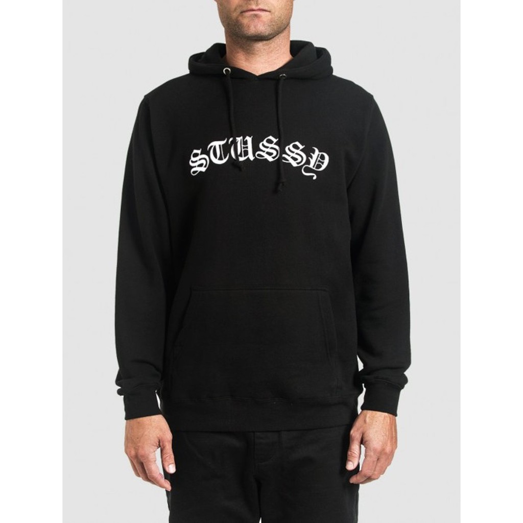 Jaket Zipper Hoodie Sweater Stussy Exclusive Hitam