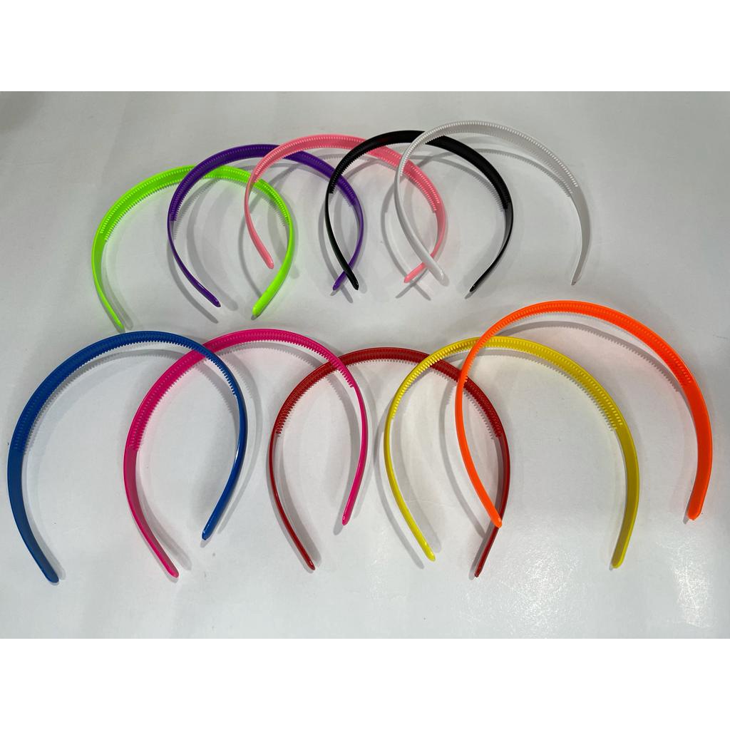 Bando Plastik Polos Bandana Warna Warni 2pcs