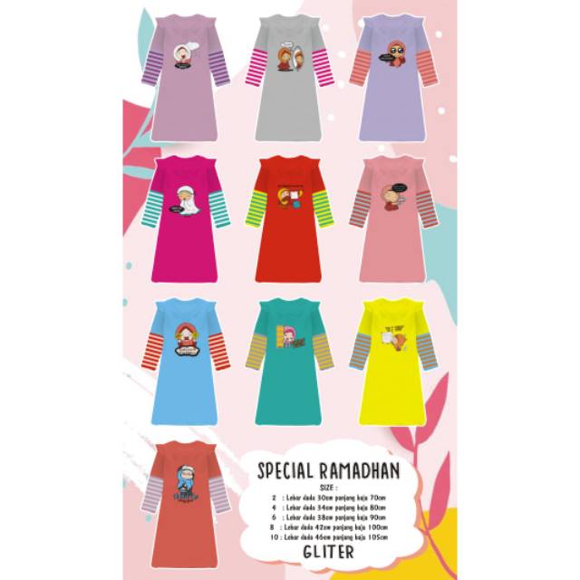 Baju gamis anak sporty