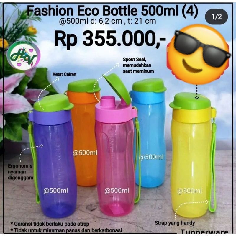 Tupperware Fashion Eco Bottle 500ml