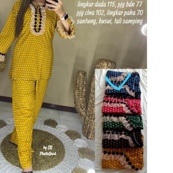 ✵ Setelan Arab Renda lengan panjang ☁