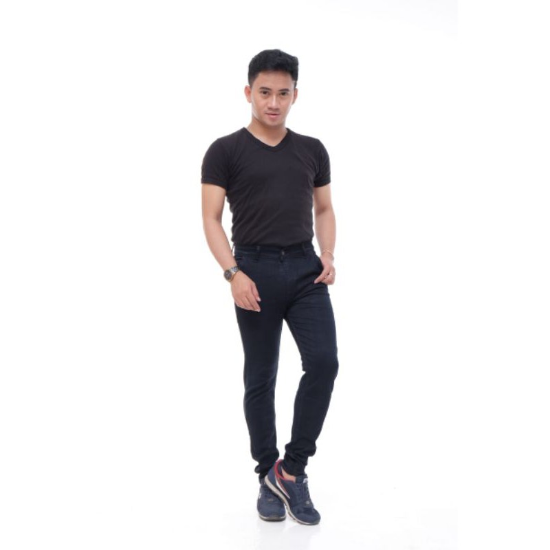 CELANA JEANS PANJANG PRIA SLIM FIT SKINNY LEVIS HITAM PENSIL REGULER JUMBO SIZE 27-44