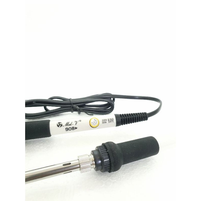 Solder 60 watt  Solder Listrik dengan  Pengatur Suhu /Solder 60w 220V / 60 watt Soldering Iron 908 Mel-v 60 Watt