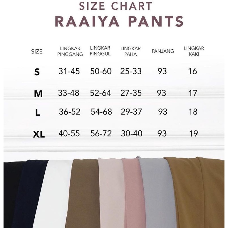 WAJIB PUNYA SIZE M L RAAIYA PANTS HL HEAVEN LIGHT PANTS RAIYA PANTS HL HEAVEN LIGHTS