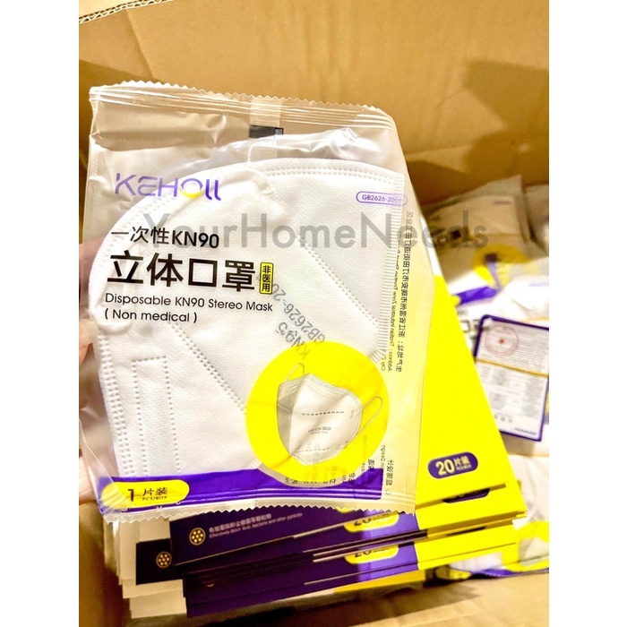 Masker Kn95 Kn 95 white putih 4Ply 4 ply Earloop Keholl kn90 1 pcs