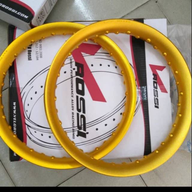 VELG ROSSI U SHAPE 185 215 GOLD RING 17 STOK TERBATAS