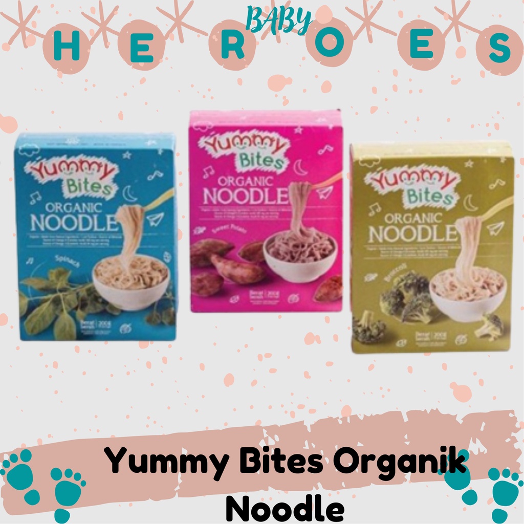 YUMMY BITES ORGANIC NOODLE / MIE BAYI ORGANIK / MPASI / MIE BAYI MPASI