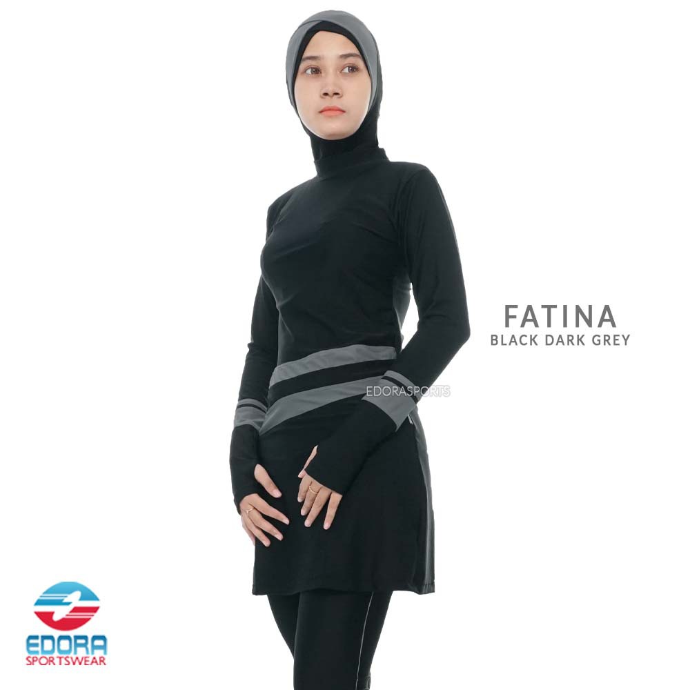 EDORA Baju Renang Muslim Wanita Dewasa Model Slim Fit Muslimah FATINA