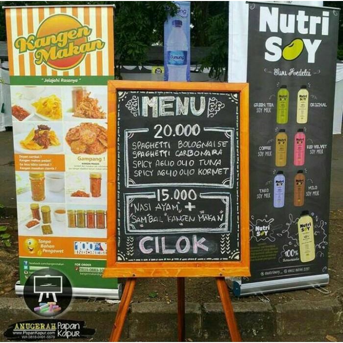 

Papan Tulis Kapur Standing Menu Board Cafe 098