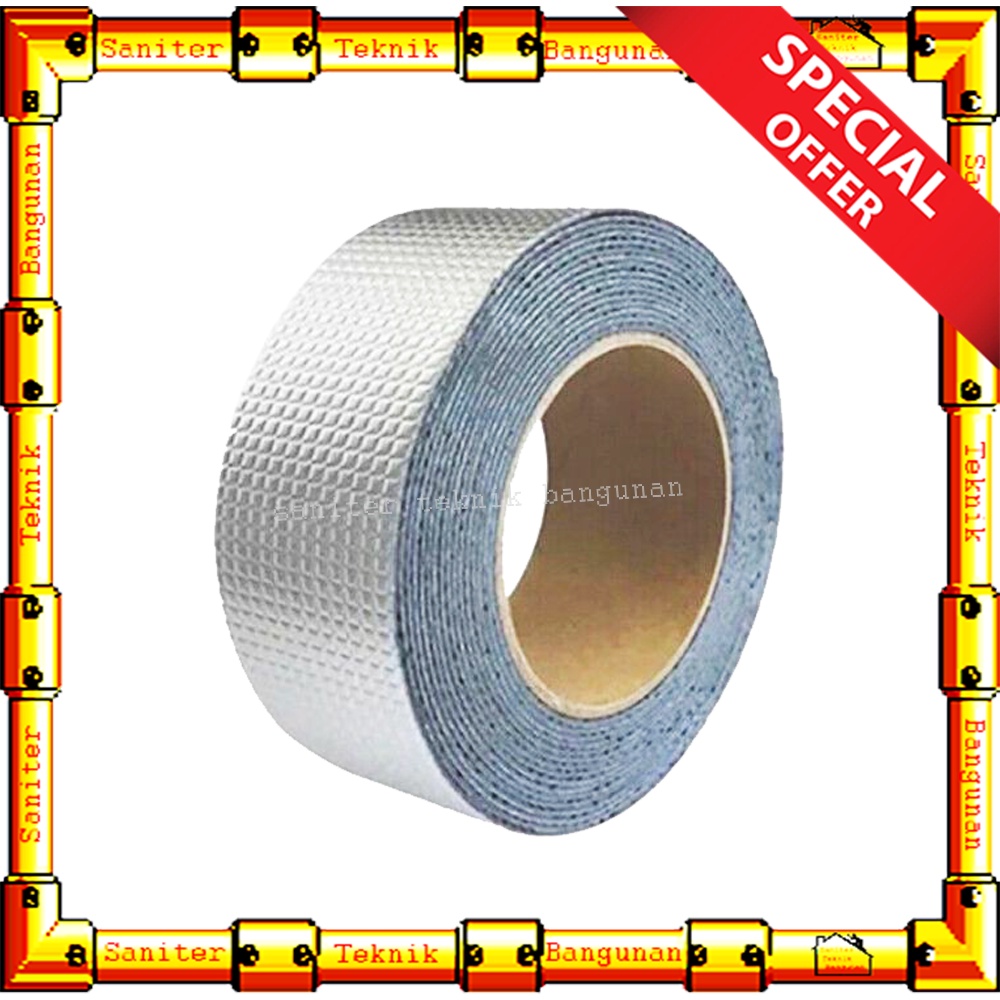 Lakban Seng Asbes Alumunium Foil Waterproof Tape 5CM X 5Meter