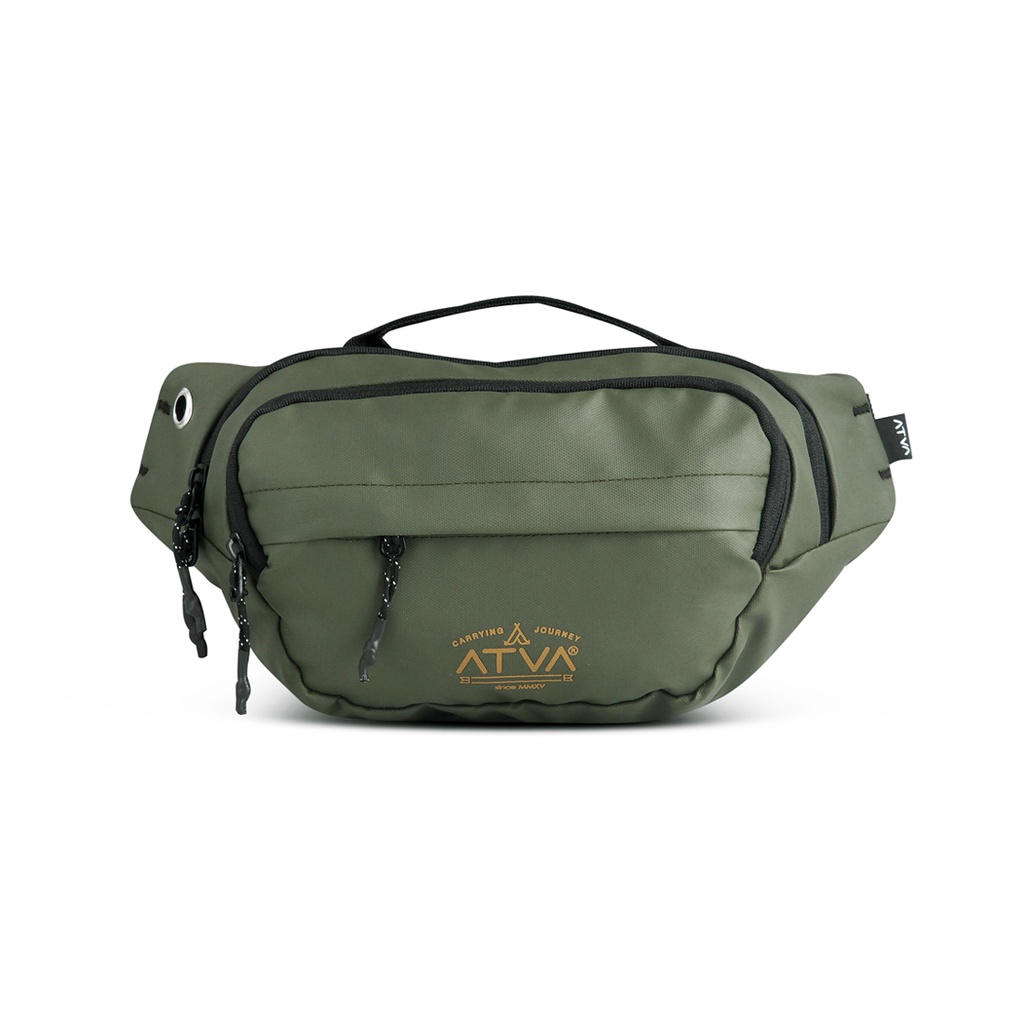 ELITE OLIVE GREEN ORIGINAL x ATVA Tas Selempang Casual Pria Waterproof Waistbag Jalan Santai Main Hangout Nongkrong Waist Bag Distro Remaja Dewasa Daily Simple Sling Bag Premium Mini Slingbag Tas Slempang Outdoor Kecil Pinggang Bahu Dada Terbaru Branded