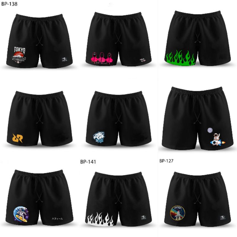 Terbaru Bokser Boxer Black On Fire Celana Pendek Pria Surfing Pantai Distro