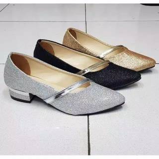  Sepatu  glitter  mewah elegan pesta kerja kantor kondangan 