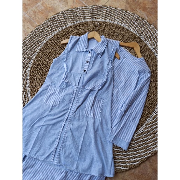 SET OUTER NADIA DRESS BAHAN KATUN HARUKA SALUR /COD/OUTER CARDIGAN /TERBARU/GAMIS KATUN /GAMIS CARDI