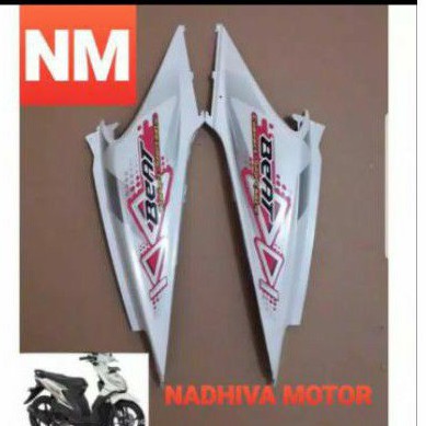 cover body belakang honda beat karbu putih