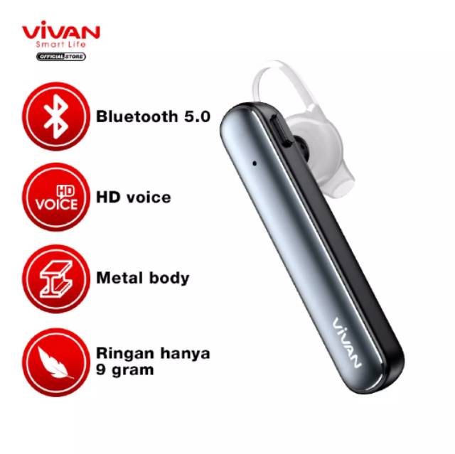 Headset Bluetooth VIVAN 5.0