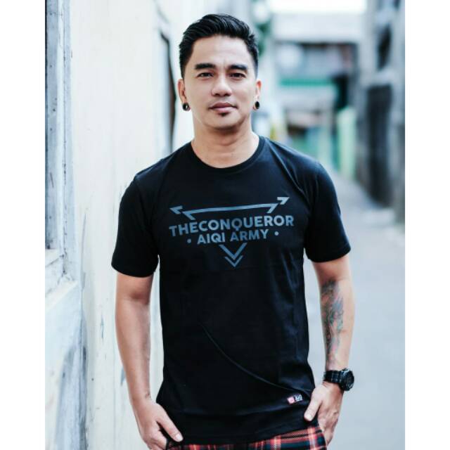 Kaos AIQI Original - The conqueror AIQI Army (hitam)