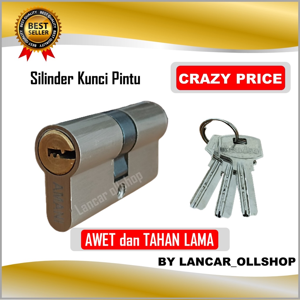 Silinder Kunci Pintu Kecil Aluminium / Kunci Pintu Silinder / Kunci Aluminium Silinder