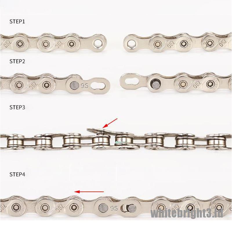 Rantai Sepeda Master Link 6 / 7 / 8 / 9 / 10 / 11 Kecepatan Warna Putih