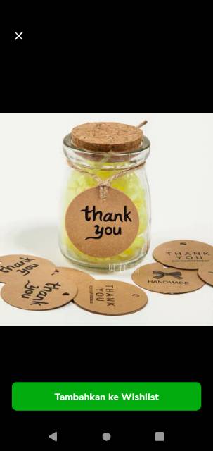 Hang tag | label merk | thank you | for you | handmade  30 pcs