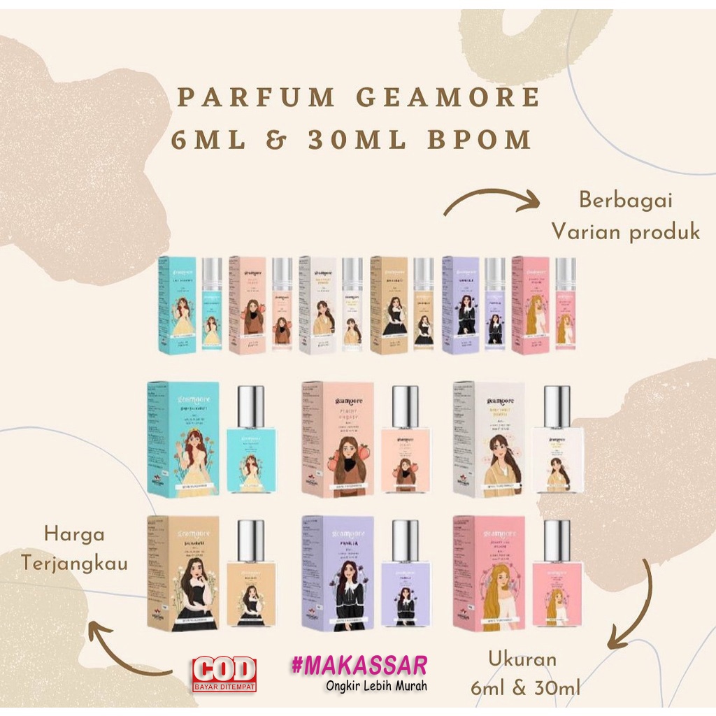 PARFUM Geamoore Roll 6 ml Geamoore Inspired Perfume Pewangi badan Wewangian Roll on BPOM