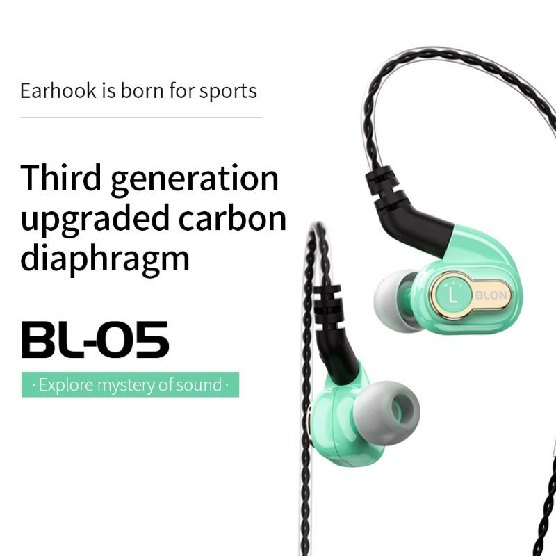 [New Flagship] Blon BL-05S BL05S with Mic 3rd Generation 10mm Upgraded Carbon Diaphragm High Dynamic