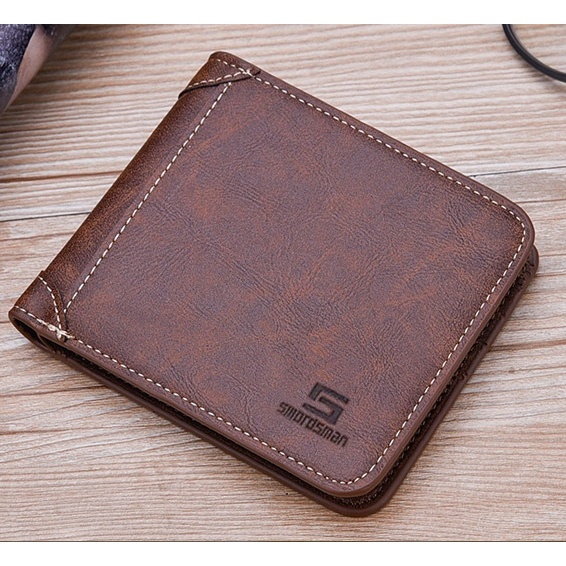 DOMPET LIPAT PRIA IMPORT COKLAT KULIT WA445B7 JOTA SLOT PENDEK KARTU UANG KOIN KECIL SIMPLE KEREN COWOK TIPIS PREMIUM BATAM LAKI BRANDED MURAH