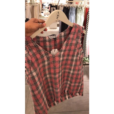Ready Jastip Jasa Titip Vest Knit Top Warna Warni Rajut Rochet Wanita Stradivarius Sale Diskon Murah