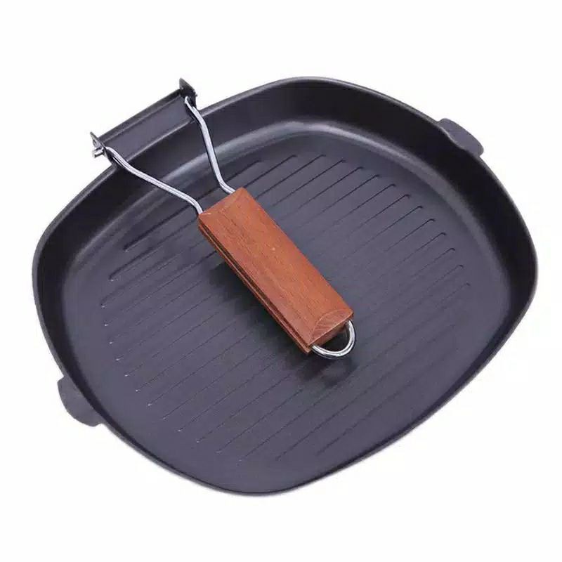 TEFLON BBQ / SQUARE GRILL PAN TEFLON BARBEQUE 20 CM DAN 24 CM TEFLON PANGGANGAN STEAK