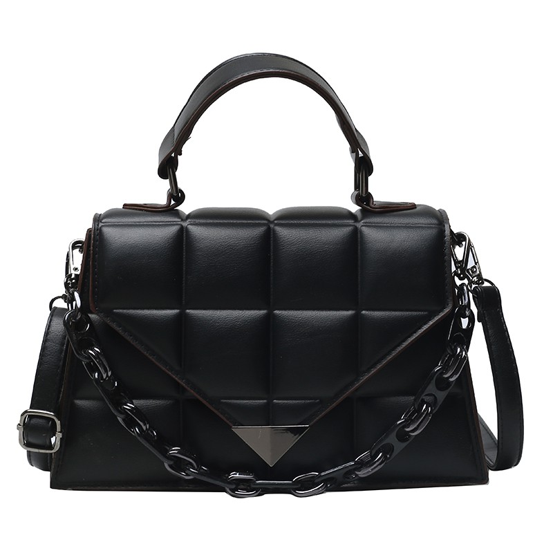 TAS IMPORT FASHION SELEMPANG 3676 PREMIUM RANTAI-HITAM