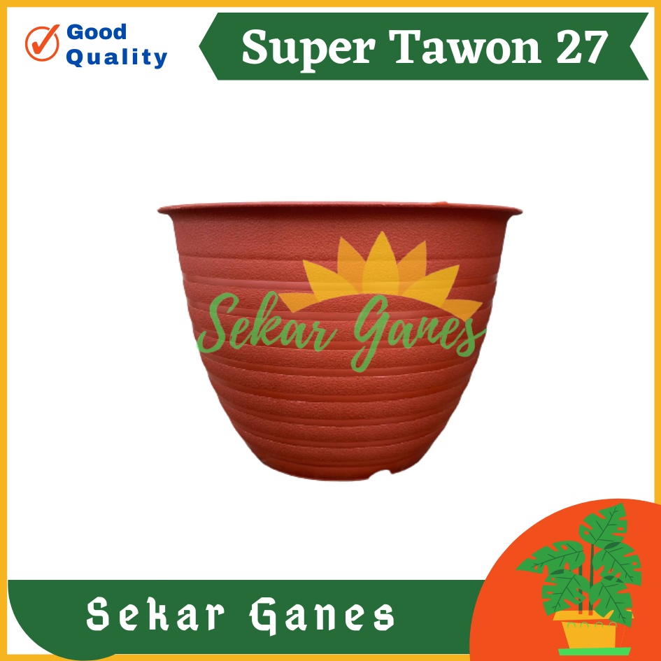 Pot Super Tawon 27 Cm Merah BataTerracota Terracotta Merah Coklat By Garden Of Love Tawon Pot 27CM - Bukan Pot Tawon Madu Jet Gusi 30 32CM