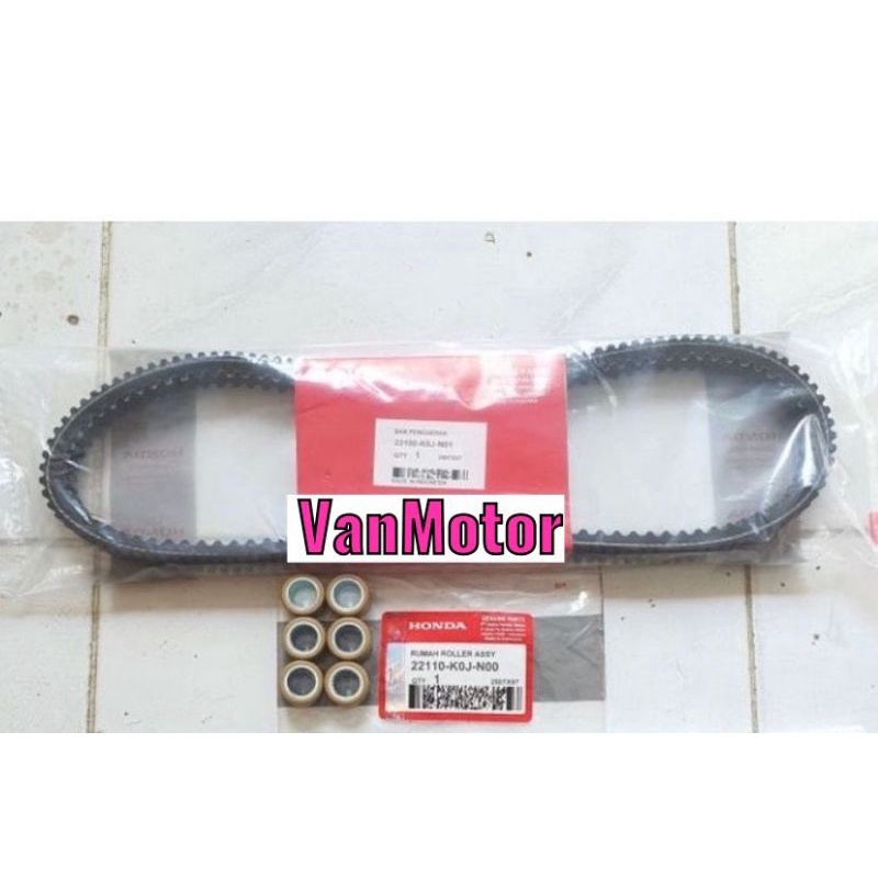 VANBELT VAN BELT SET ROLLER ROLER GENIO BEAT NEW 2020 LED 2021 SCOOPY 2020 HONDA K0J