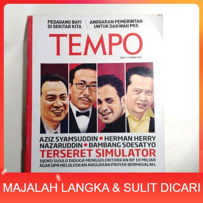 Majalah TEMPO No.2 Mar 2013 Cover TERSERET SIMULATOR Langka