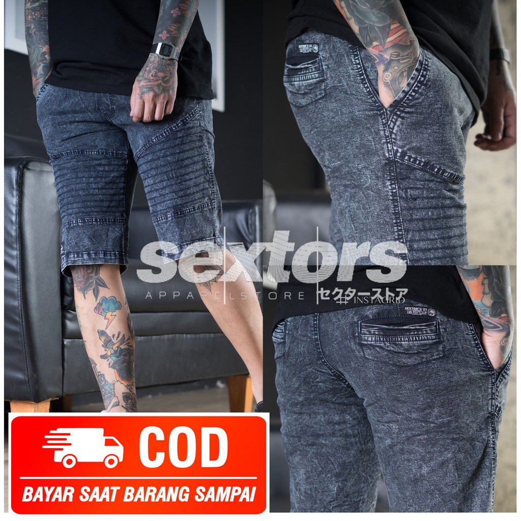 [KUALITAS PREMIUM ]celana pendek sextors/cealna jeans sextors/celana original sextors