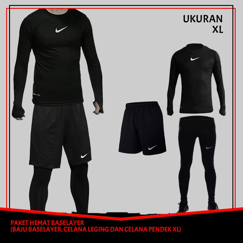 Paket Manset  Baselayer Baju  Celana Panjang  dan Celana 